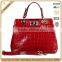 S357-A2307 gorgeous red handbags elegant lady satchels factory price crocodile handbags 2015 leather