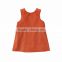 (CD927#ORANGE) 2-6Y 2016 hot sale 100% cotton Corduroy dresses fox applique for children dresses