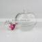 glass perfume bottle with diamond shape cap