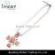 Diamond jewelry latest design beads necklace resin cross pendant weaving rope choker necklace jewelry