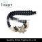 Fashion jewelry Wholesale hot selling animal shaped black bead pendant necklace