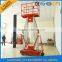 indoor use double mast aerial work platform with 10m height