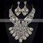 Newest high quality RHINESTONE BRIDAL JEWELRY SET/ wholesale Fashion Rhinestone Statement Jewelry Set for wedding