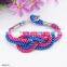 Vintage Braided Nylon Rope Anchor Charm Bracelet For Wholesale
