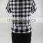 2015 Autumn mother's casual loose checks blouse can match for skirts