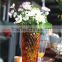 wholesale cheap tall colored clear glass vases for flower made in China