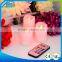 Set Of 3 Real Wax Color Changing Remote Led Candles Light