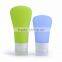 Cheap hot selling useful design foldable silicone lotion bottle,women cosmetic silicone travel bottles