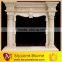 French style natural Nero marguia marble fireplace mantel