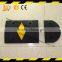 Black synthetic material portable speed bump for parking lot