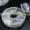7 Day Round Pill Medicine Organizer / Pill container box / travel pill storage