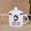 Wholesale cheap white enamel mug/custom logo printing enamel cup