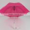 pink color straight shaft fashion umbrella for lady