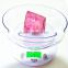 7kg/1g LCD kitchen scale with backlight and bowl