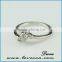 Size 7,8,9 Jewelry New Woman's White Gold zircon crystal Filled Ring Gift