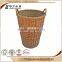 cheapest Accept OEM rustic hinging outdoor willow wicker basket no handles
