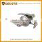 2016 High security zinc alloy satin brass finish reversible tubular privacy door handle lock set