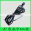 UL power cords with molded plug NEMA 5-15P male plug with C13 plug