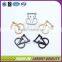 Hot sale shiny metal label clothing embellishments for pants