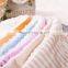 GOTS organic 100% cotton and 100% polyester thermal double faced comfortable baby scarf for autumn and winter brown stripe