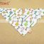 3 Layers Waterproof Knitted Cotton Collar Style Baby Bandana Bibs with Buttons Wholesale
