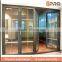 price china door frame exterior aluminum tempered glass bifold folding door