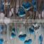 A Series Of The Double Heart Pattern Straight Cylinder Glass Vase,Blue Heavy Glass Bud Vases For Hot Selling