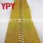 3# Fashion Metal Zipper With Golden Tape For Dress
