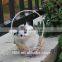 wholesale gifts high quality plush animals fake fur cat in basket