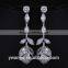 Wholesale Stock Small Order Fashion Women Long Style Rose Flower Zircon Earrings