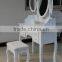 Triple Mirror Dressing Table With Stool