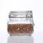 Set 5 Clear Eco-friendly Square Glass Storage Jars with Clip Locking Lid