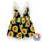 New born boutique clothing one piece romper 100% cotton florals baby girl romper