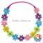 adorable kids rainbow flower headband back elastic flower hair wreath