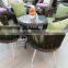 DeRong outdoor rattan table and chair rotating set comprtitive