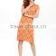 Woman simple plaid loose fashion draped knee length dress