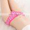 Fancy Five Star Printing Uderwear Plain Color Ladies Brief Soft Cotton Panties For Women