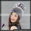 CX-C-245C Custom Cute Pom Pom Rex Rabbit Fur Beanie Hat And Cap Fur Hats