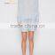Ladies Deep V Neck Light Blue Cashmere Pullover Sweater