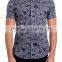 Ahead of Fashion Abstract-printing Men's Button up Collar Shirt Design With Labels