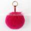Myfur High Quality Luxury Colorful 12-13cm Fluffy Fox Fur Ball Keychain
