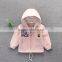 2017 wholesale baby kids girl custom coat children down jacket hoodie out clothes