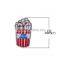 Polyester Appliques DIY Scrapbooking Craft Popcorn White & Red 50mm x 28mm