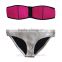 pink zipper neoprene fancy swimwear bikini/ yellow qiao black blue contrast neoprene bikini swimwear
