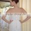 IN STOCK Off-The-Shoulder party dress women's real silk Fishtail train prom dress SE87
