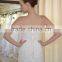 IN STOCK Off-The-Shoulder party dress women's real silk Fishtail train prom dress SE87