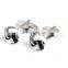 make special custom black and white color enamel knot cufflinks