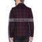 Fashion American Classic Red Men's Plaid Peacoat