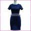 new design lace shoulder geometric patterns front dress