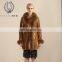 New Technique Coated Double Face Fur Jacket Ladies Sheepskin Fur Garment Top Quality Lamb Fur And Leahter Coat